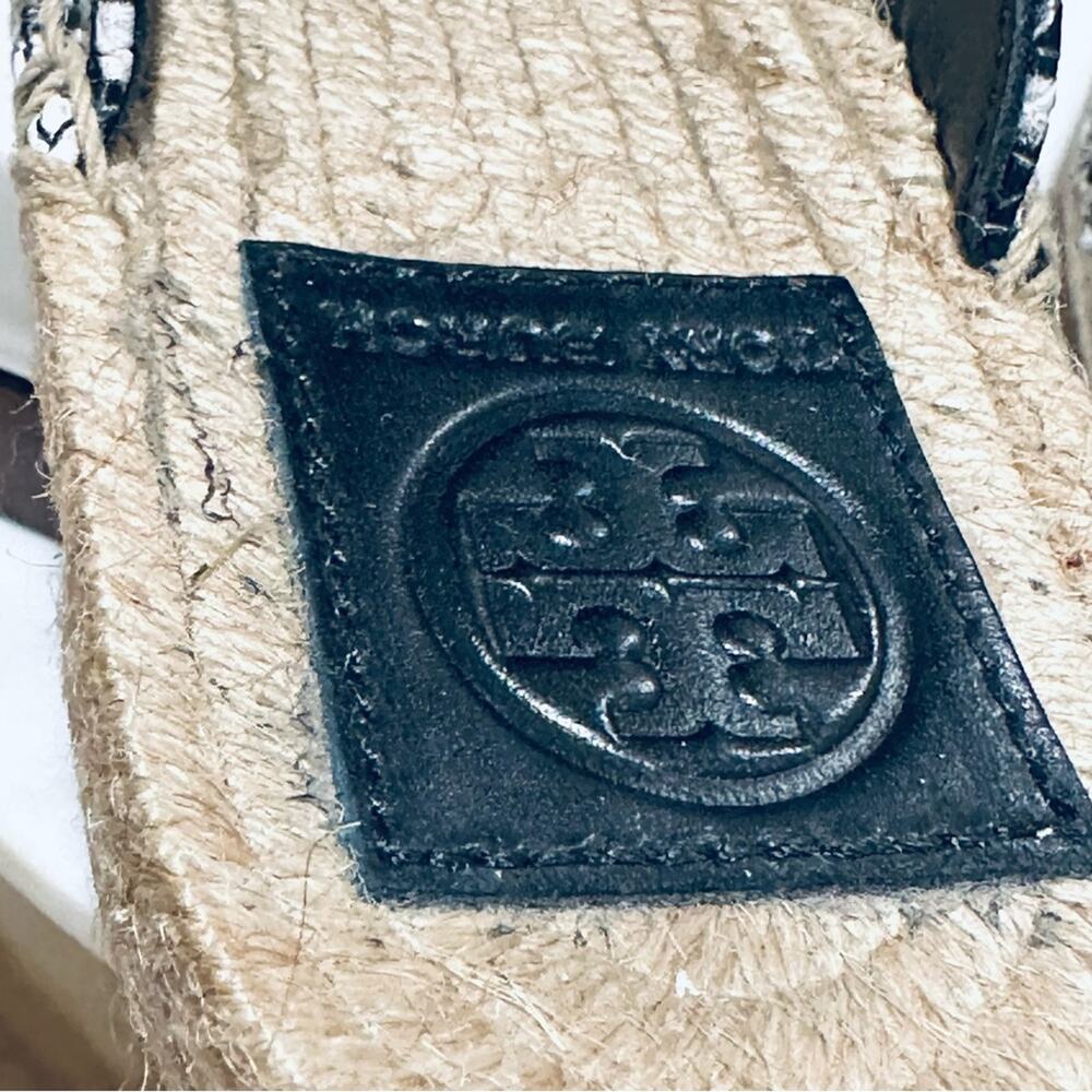 Tory Burch Max Espadrille Slide, Diamond Roccia Print, Snakeskin, Size 7.5, IOB - Picture 5 of 16